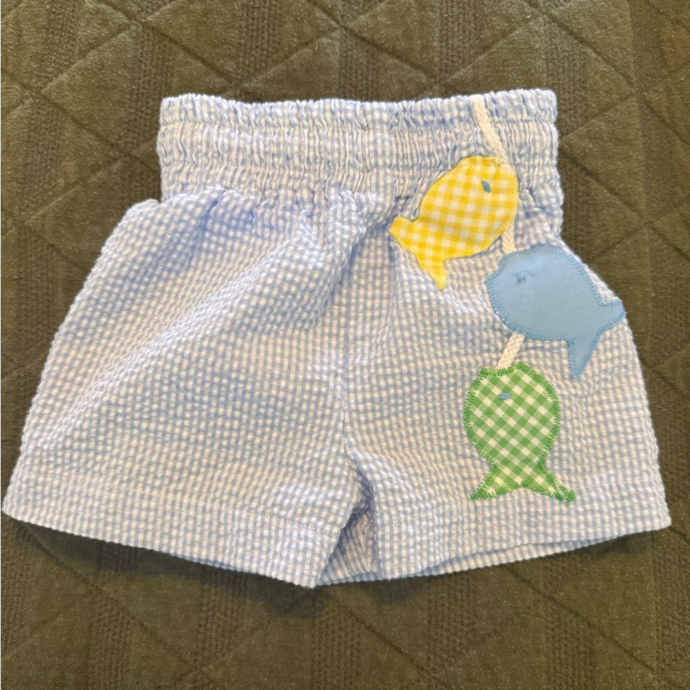 Funtasia Too Seersucker Fish Swim Shorts
